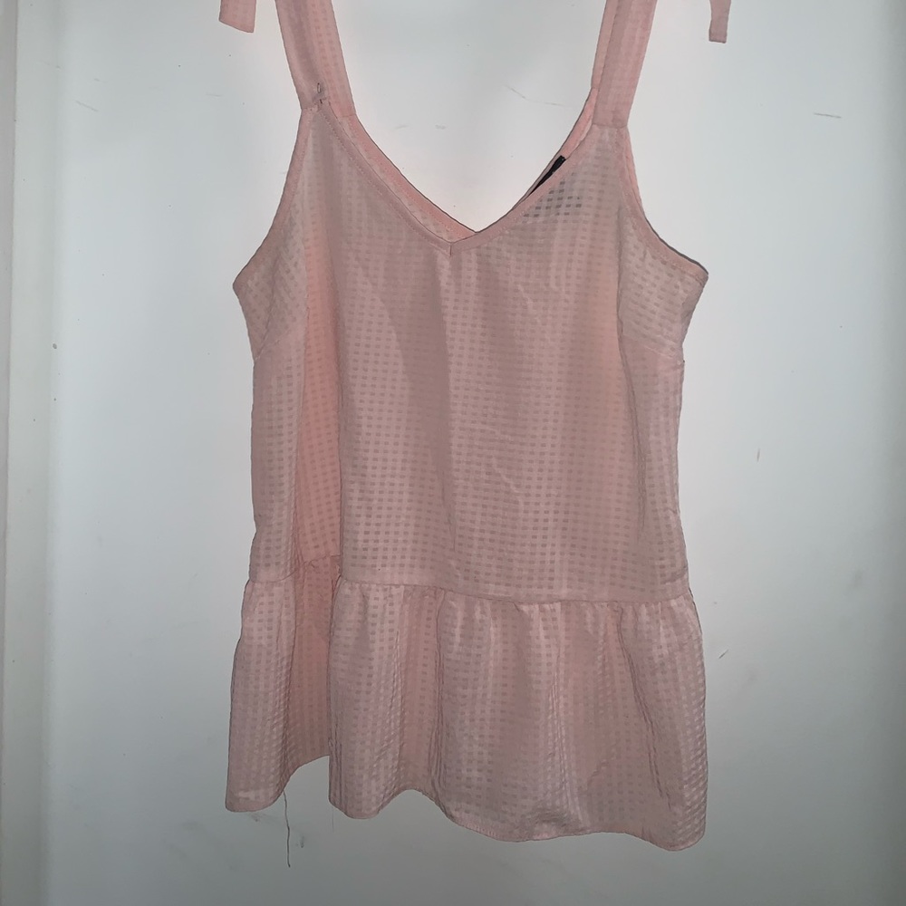 Pink flowy blouse